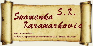 Spomenko Karamarković vizit kartica